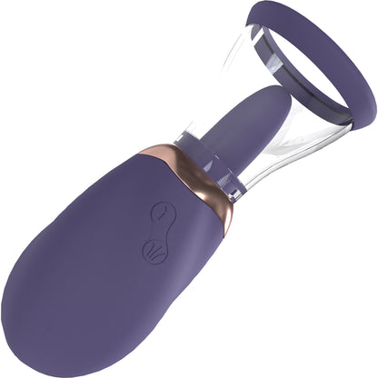 Pumped Boost Automatic Silicone Rechargeable Vulva & Breast Pump With Tongue - Purple