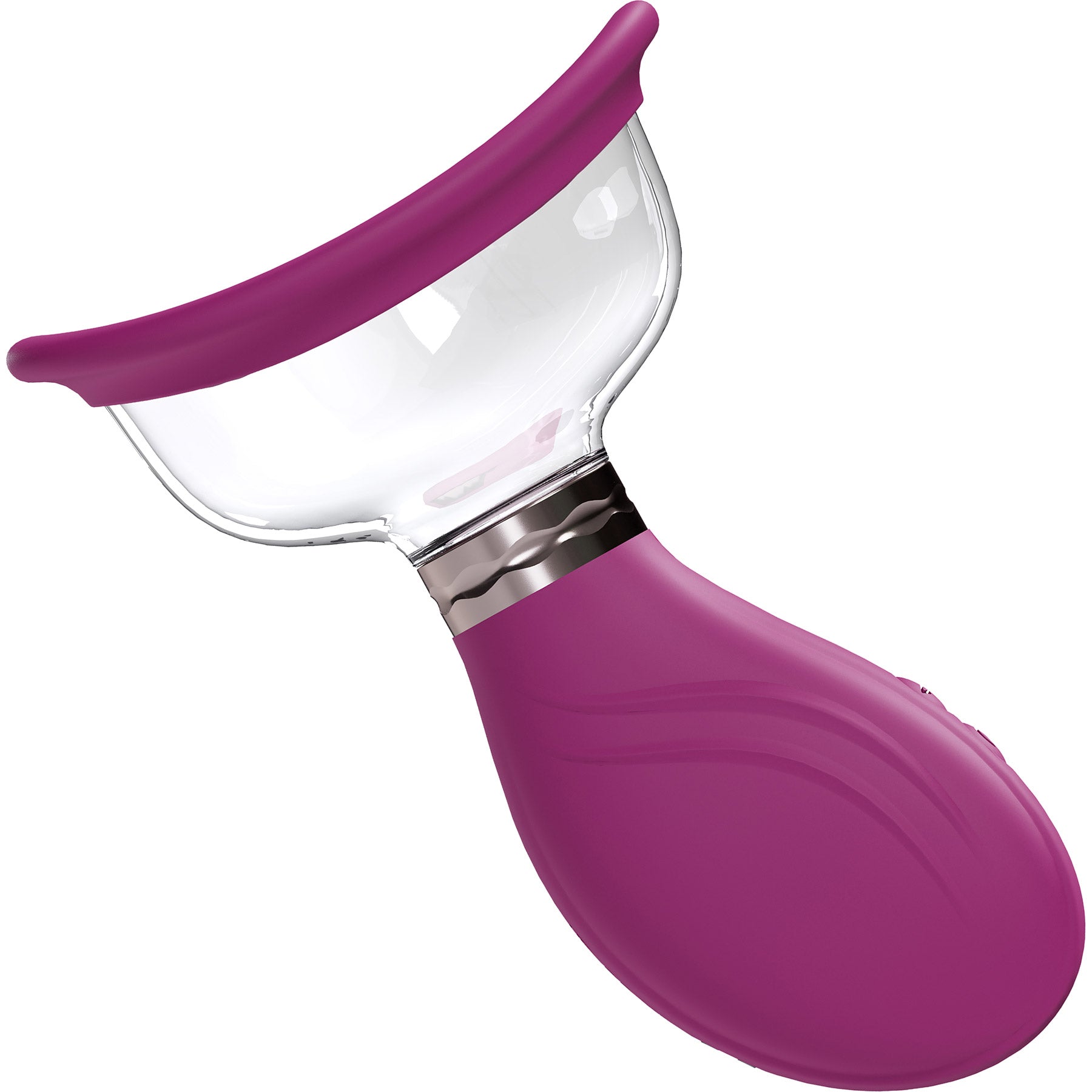 Pumped Delightful Automatic 5-Speed Silicone Vulva, Clitoris, Nipple & Breast Pump - Pink