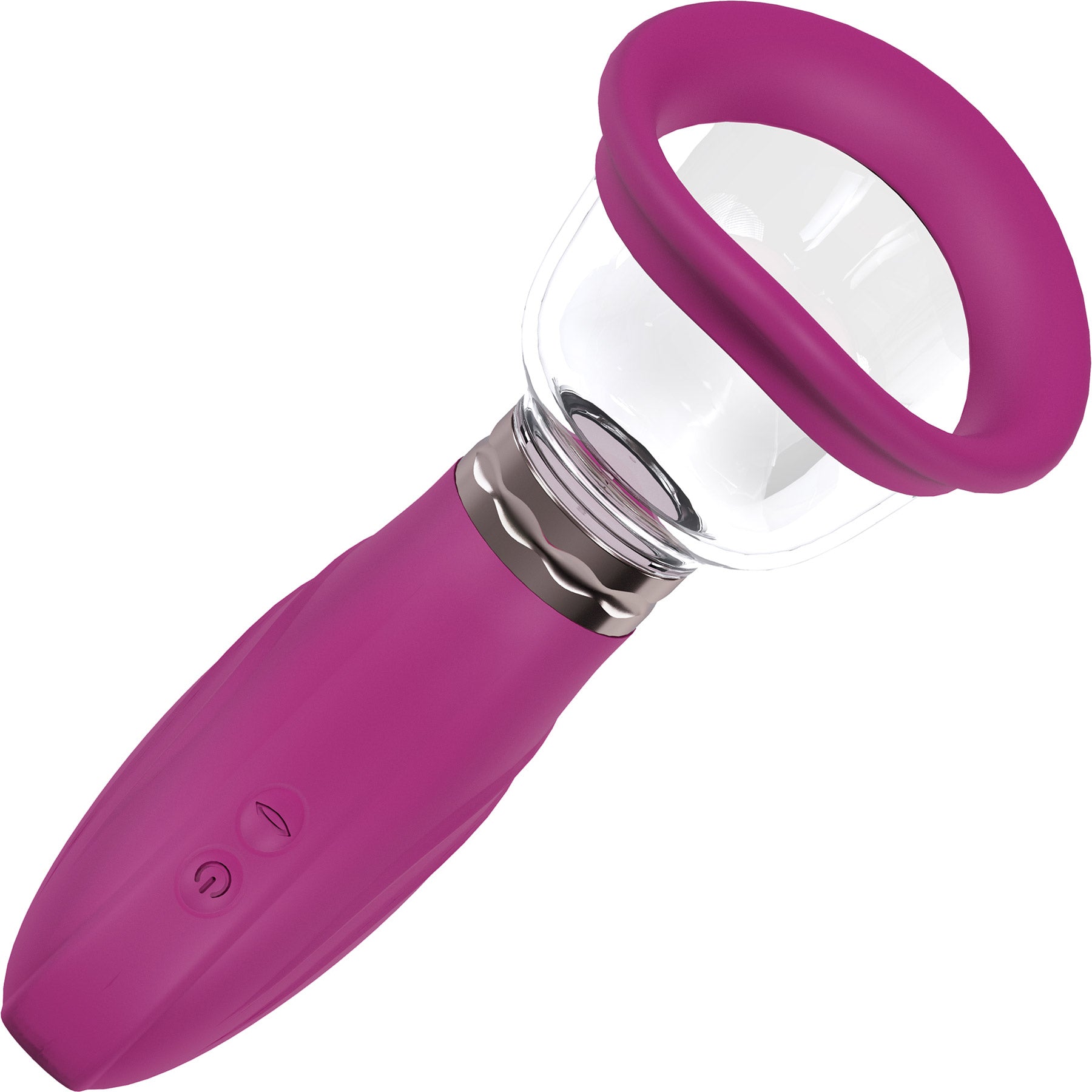 Pumped Delightful Automatic 5-Speed Silicone Vulva, Clitoris, Nipple & Breast Pump - Pink