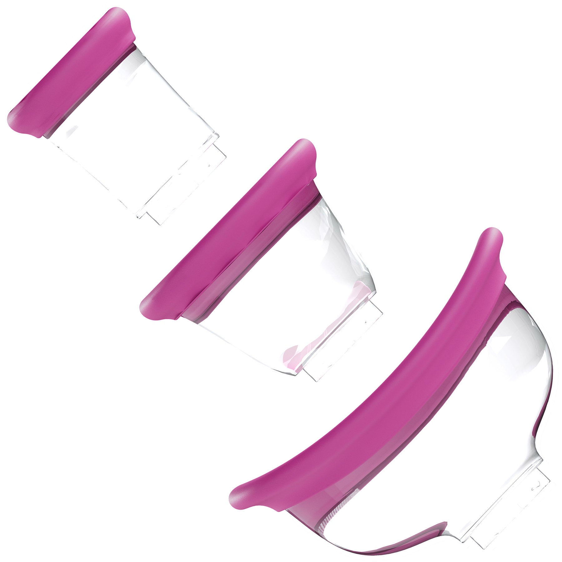 Pumped Delightful Automatic 5-Speed Silicone Vulva, Clitoris, Nipple & Breast Pump - Pink Cups