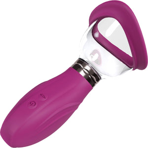 Pumped Delightful Automatic 5-Speed Silicone Vulva, Clitoris, Nipple & Breast Pump - Pink