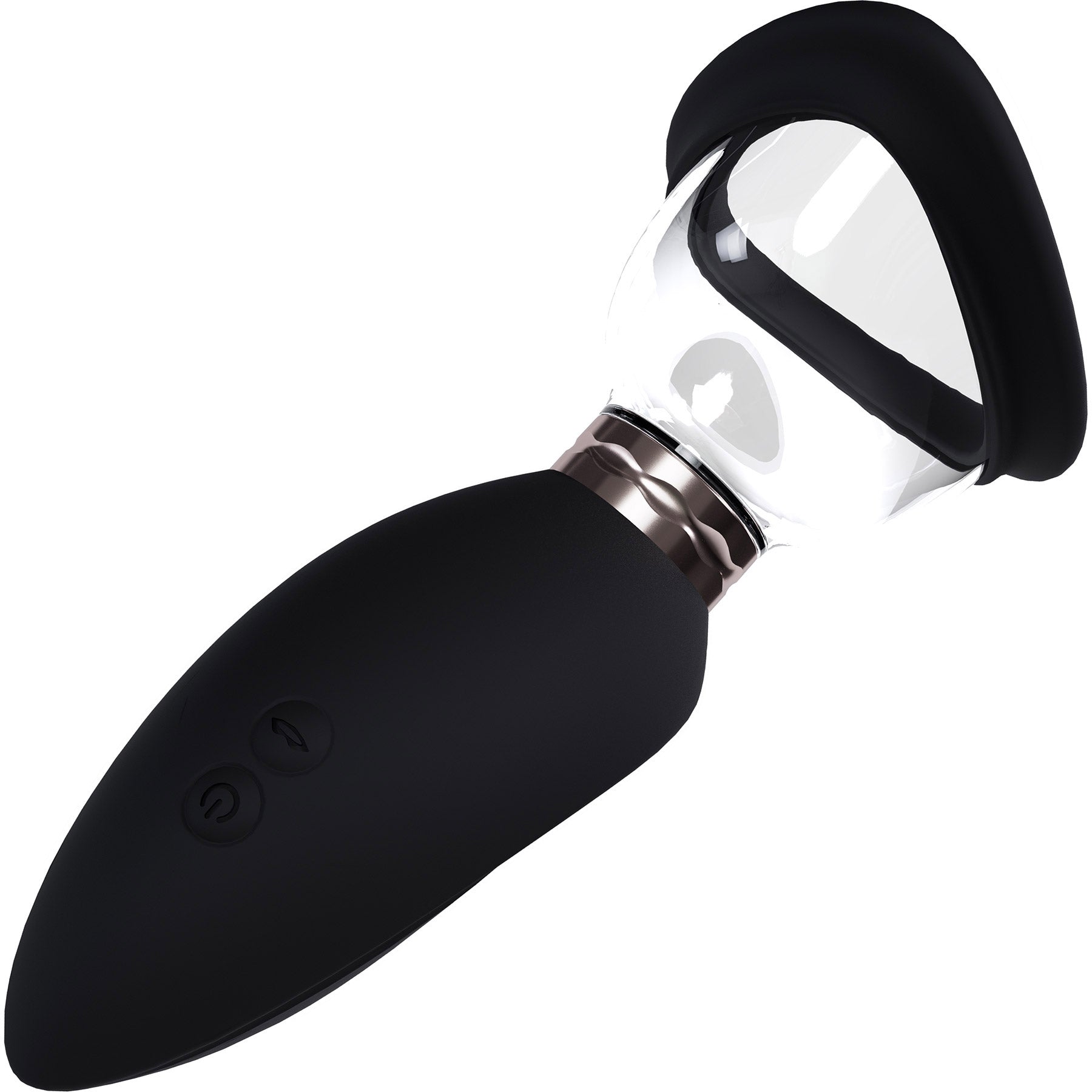 Pumped Arousing Automatic 5-Speed Silicone Vulva, Clitoris, Nipple & Breast Pump - Black