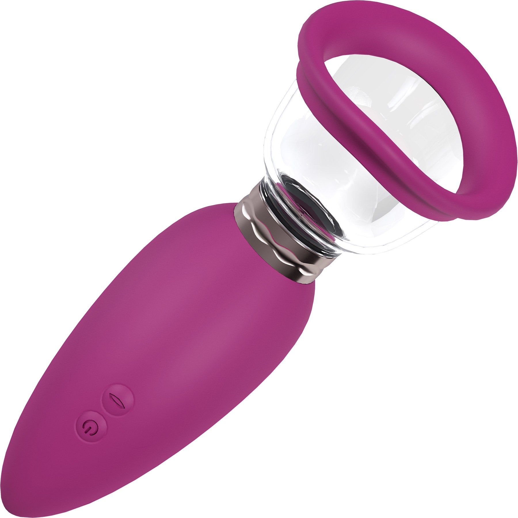 Pumped Arousing Automatic 5-Speed Silicone Vulva, Clitoris, Nipple & Breast Pump - Pink