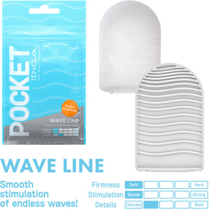 Tenga Pocket Portable Penis Masturbator - Wave Line