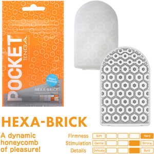 Tenga Pocket Portable Penis Masturbator - Hexa-Brick