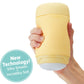 Tenga Puffy Reusable Penis Masturbation Cup - Custard Yellow