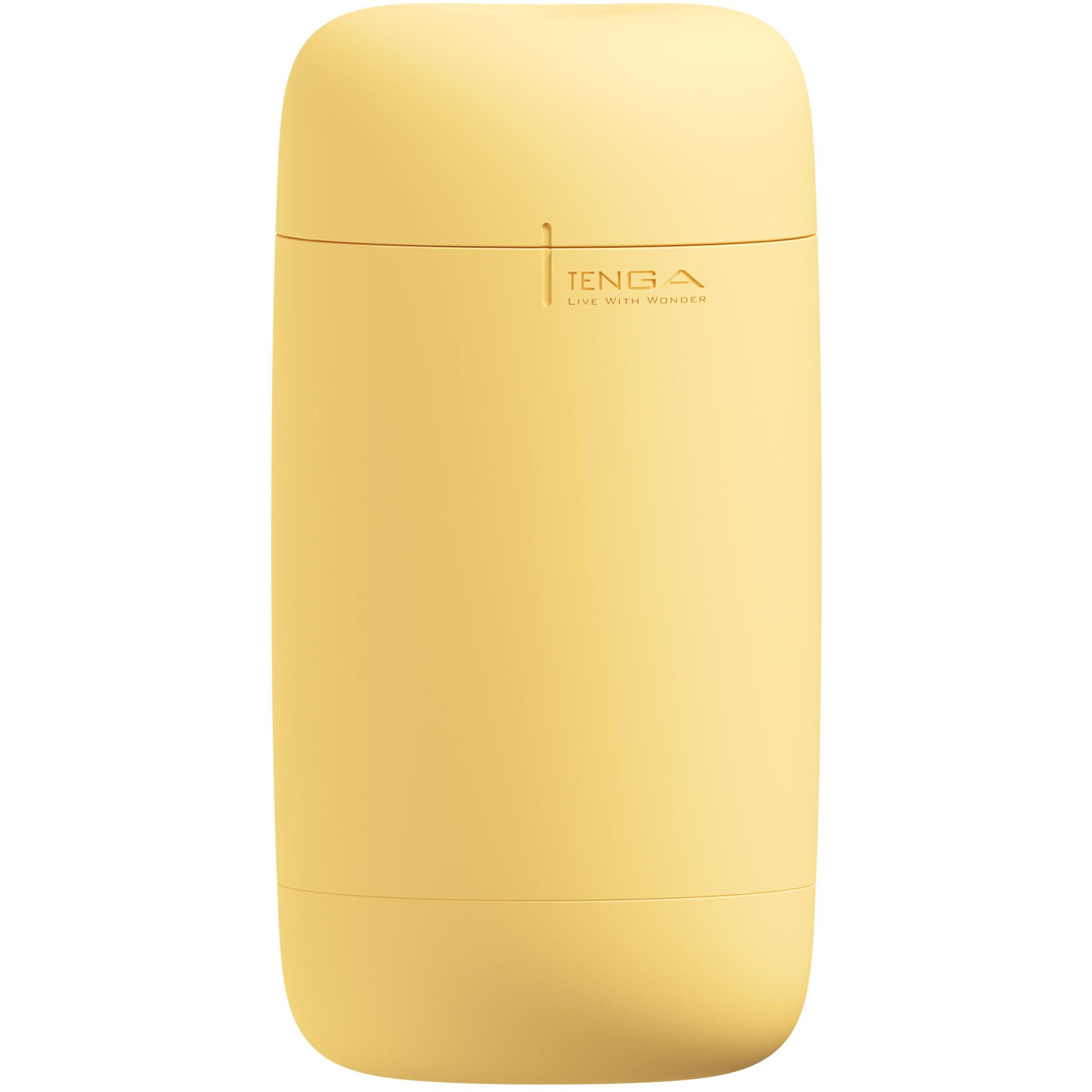 Tenga Puffy Reusable Penis Masturbation Cup - Custard Yellow