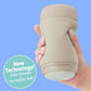 Tenga Puffy Reusable Penis Masturbation Cup - Latte Brown