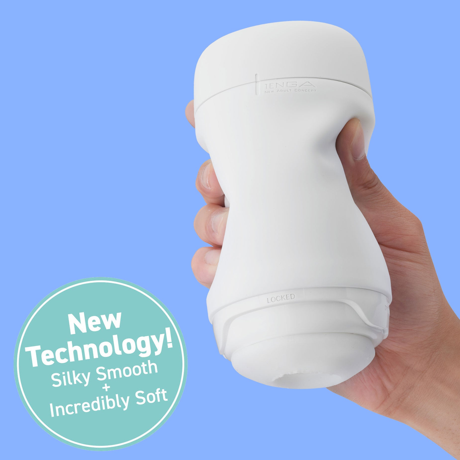 Tenga Puffy Reusable Penis Masturbation Cup - Sugar White