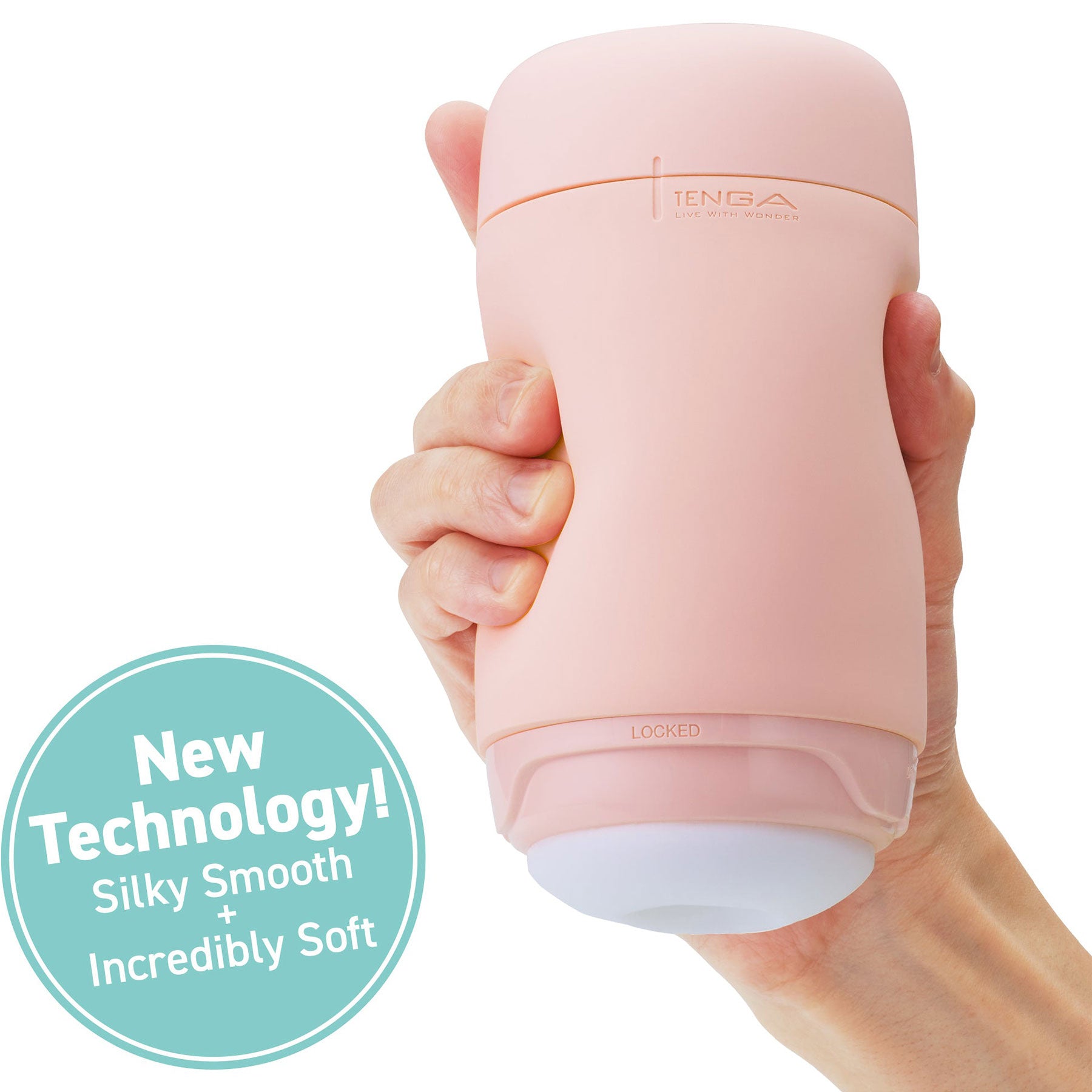 Tenga Puffy Reusable Penis Masturbation Cup - Strawberry Pink