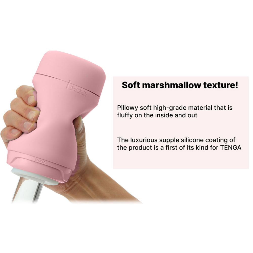 Tenga Puffy Reusable Penis Masturbation Cup - Strawberry Pink Tenga Puffy Reusable Penis Masturbation Cup - Strawberry Pink