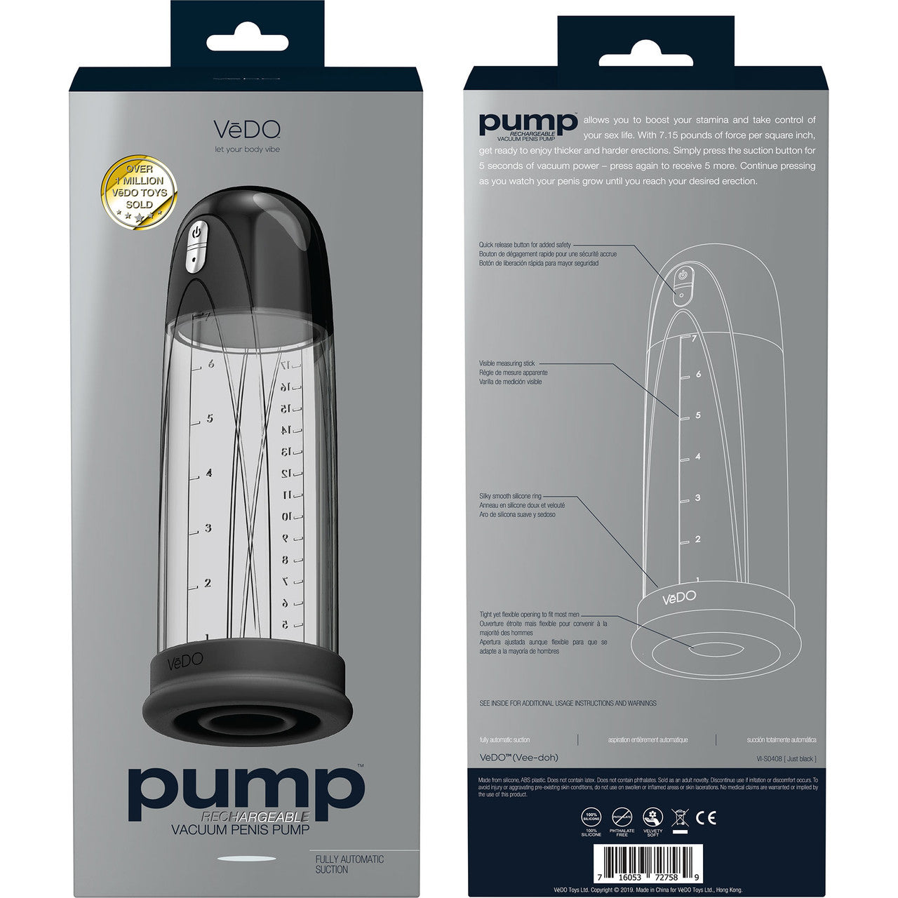 PUMP Rechargeable Automatic Vacuum Penis Pump By VeDO