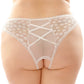 Bottoms Up Daisy Crotchless Lace & Mesh Panty by Fantasy Lingerie - Queen