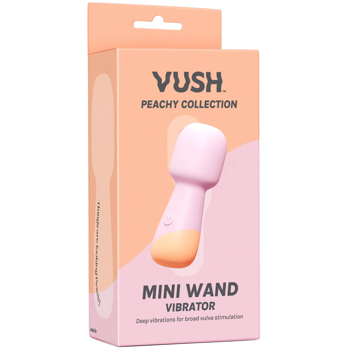 VUSH Peachy Silicone Rechargeable Mini Wand Vibrator