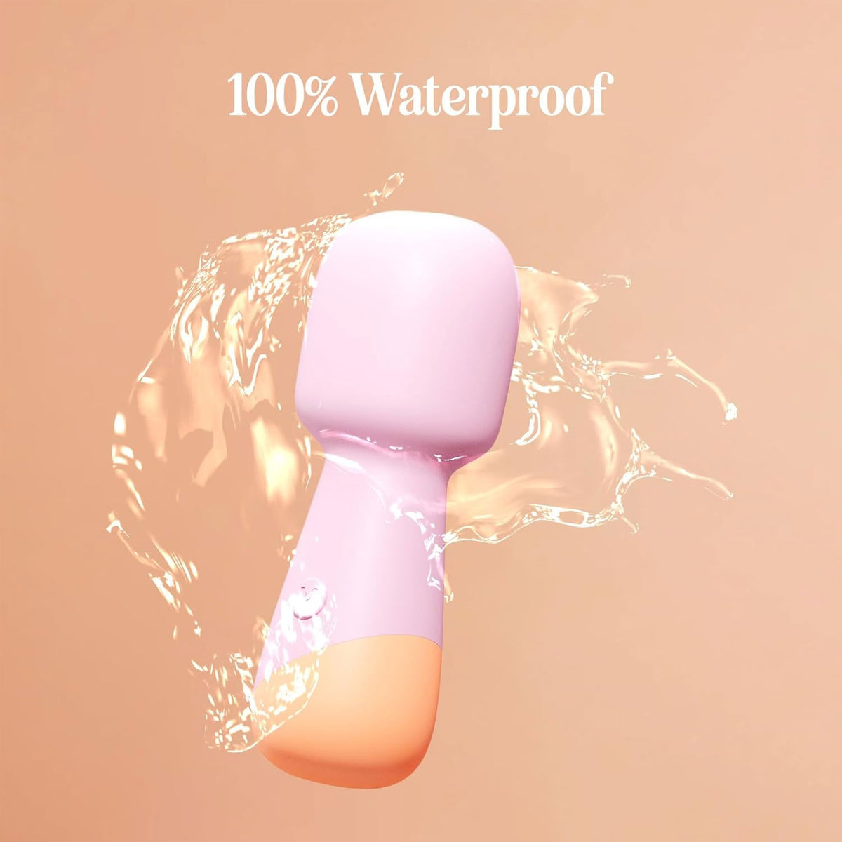 VUSH Peachy Silicone Rechargeable Mini Wand Vibrator