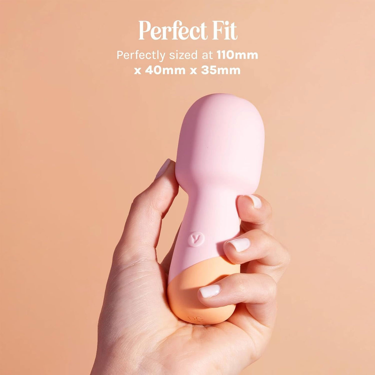VUSH Peachy Silicone Rechargeable Mini Wand Vibrator