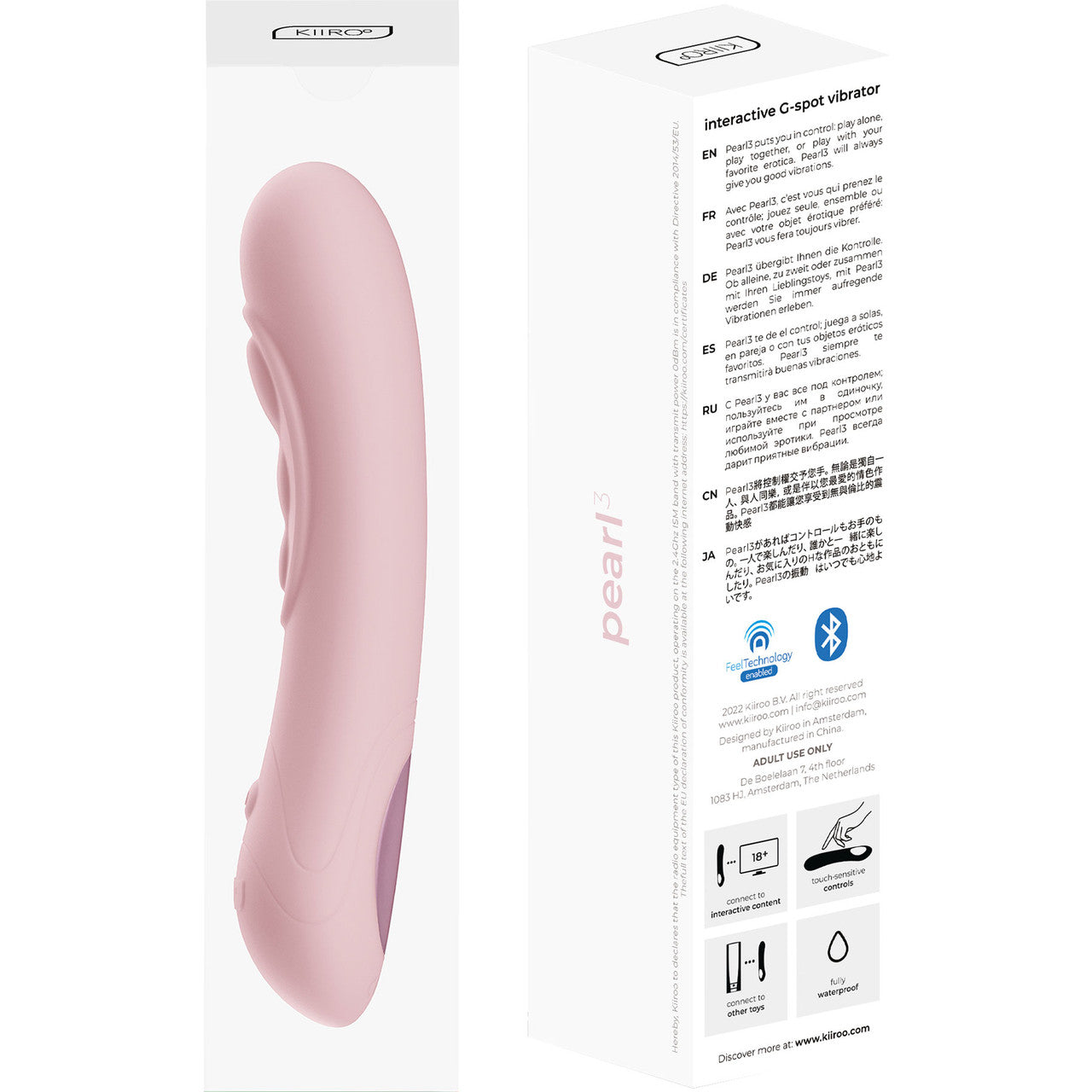 KIIROO Pearl 3 Silicone USB Rechargeable Waterproof Interactive G-Spot Vibrator - Pink