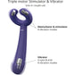 Please Me Rechargeable Silicone Dual Vibrator By Love To Love - Midnight Indigo