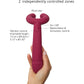 Please Me Rechargeable Silicone Dual Vibrator By Love To Love - Plum Star