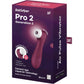 Satisfyer Pro 2 Generation 3 App Enabled Pressure Wave Rechargeable Waterproof Stimulator - Wine