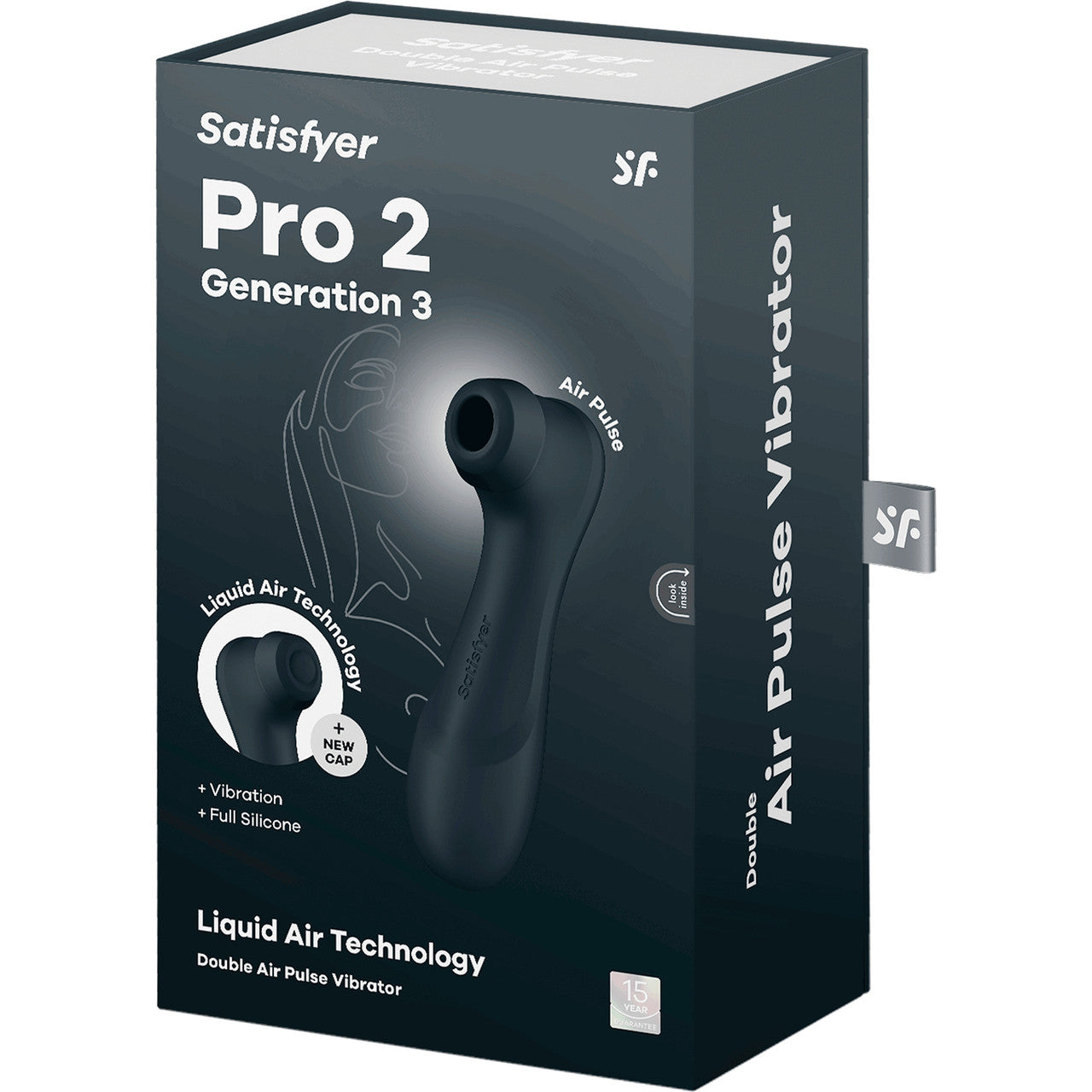 Satisfyer Pro 2 Generation 3 Pressure Wave Rechargeable Waterproof Stimulator - Dark Grey