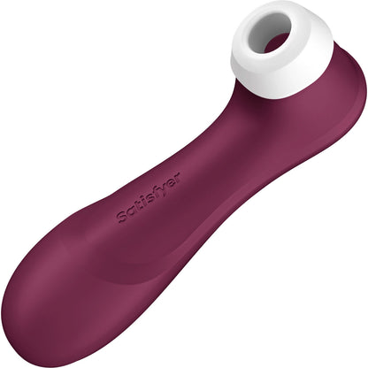 Satisfyer Pro 2 Generation 3 App Enabled Pressure Wave Rechargeable Waterproof Stimulator - Wine