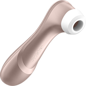 Satisfyer Pro 2 Pressure Wave Rechargeable Waterproof Silicone Clitoral Stimulator - Gold