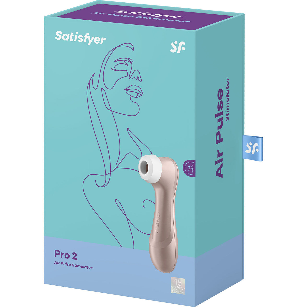 Satisfyer Pro 2 Pressure Wave Rechargeable Waterproof Silicone Clitoral Stimulator - Gold