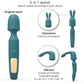 R-evolution Rechargeable Silicone Vibrating Wand With Two Attachments By Love To Love - Teal