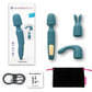 R-evolution Rechargeable Silicone Vibrating Wand With Two Attachments By Love To Love - Teal