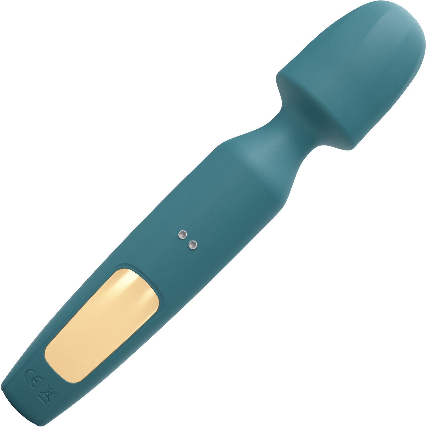 R-evolution Rechargeable Silicone Vibrating Wand With Two Attachments By Love To Love - Teal