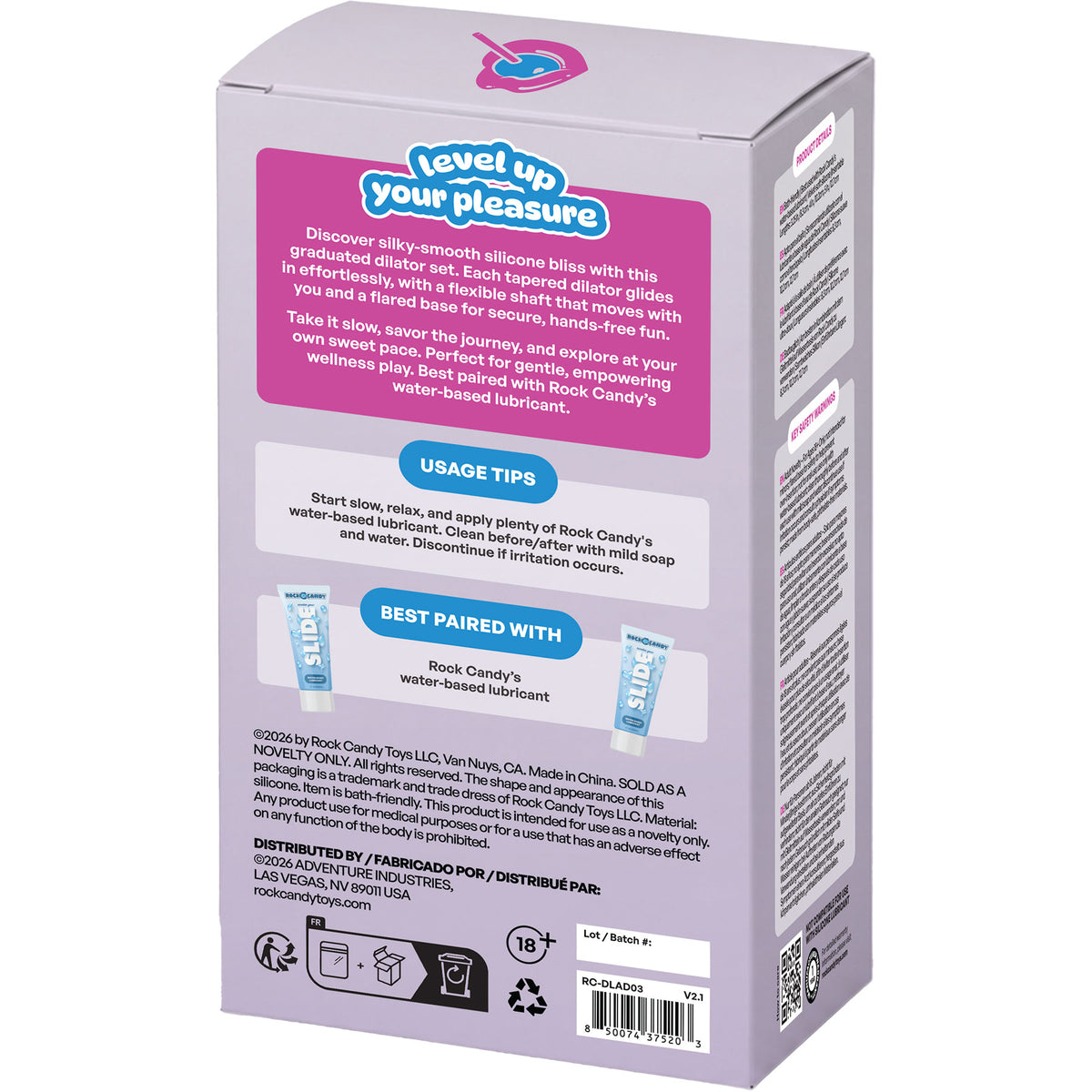 Rock Candy 3-Piece Silicone Advanced Dilator Set