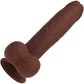 RealRock® Realistic Dual Density Vibrating Silicone Dildo With Weighted Balls - Chocolate