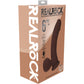 RealRock® 6" Realistic Vibrating Curved Dildo With Weighted Balls - Chocolate