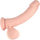 RealRock® 7" Realistic Vibrating Curved Dildo With Weighted Balls - Vanilla