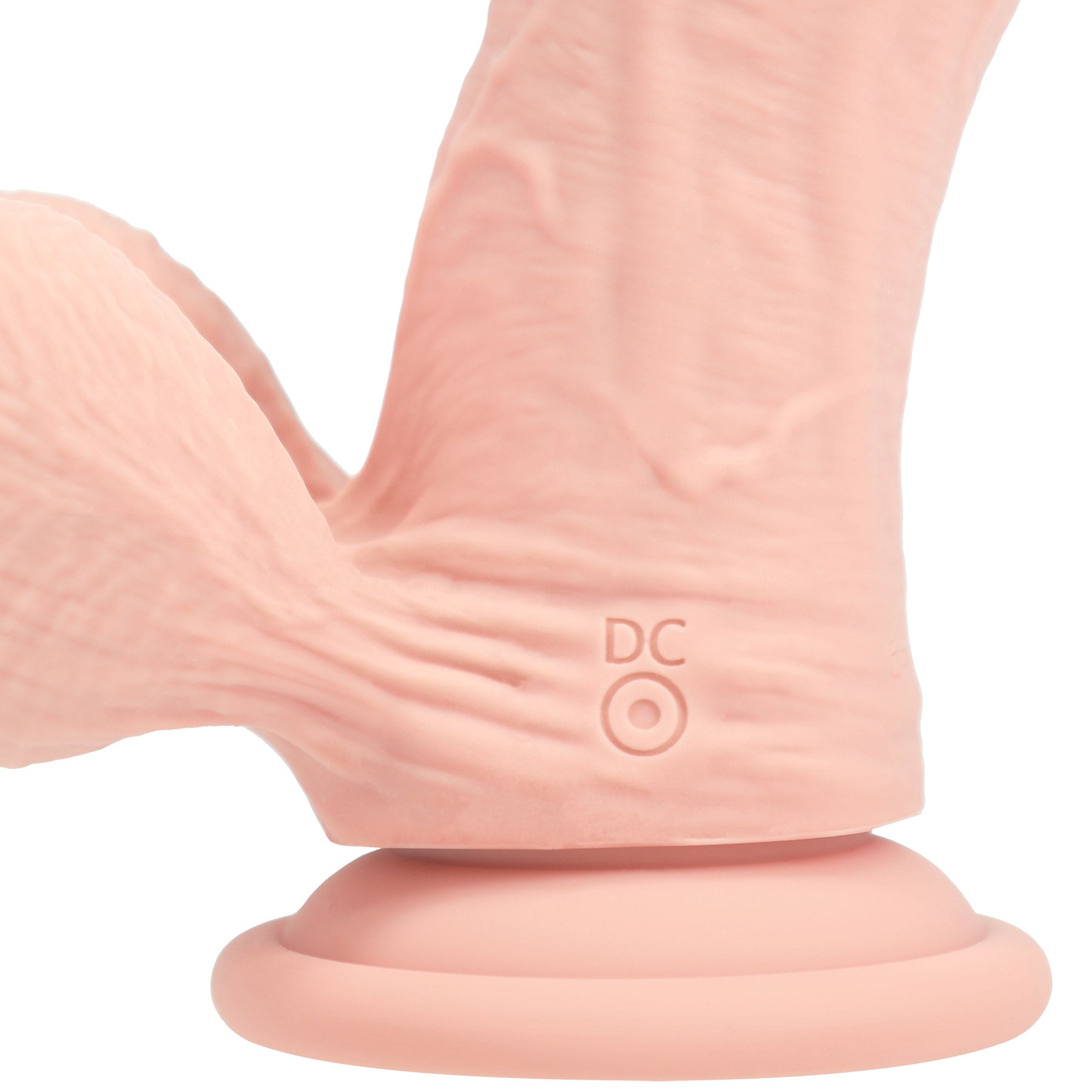RealRock® 6" Realistic Vibrating Curved Dildo With Weighted Balls - Vanilla