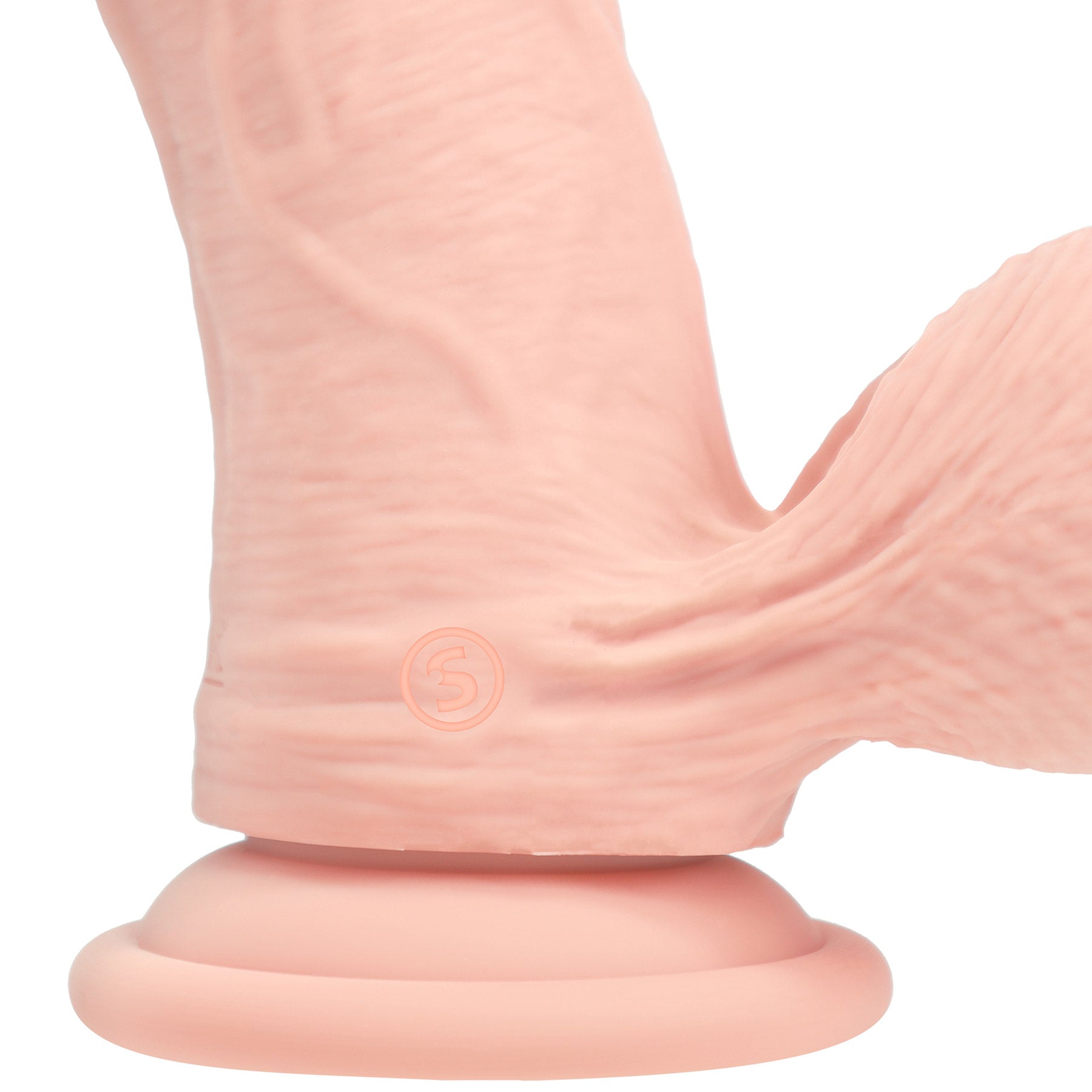 RealRock® 6" Realistic Vibrating Curved Dildo With Weighted Balls - Vanilla