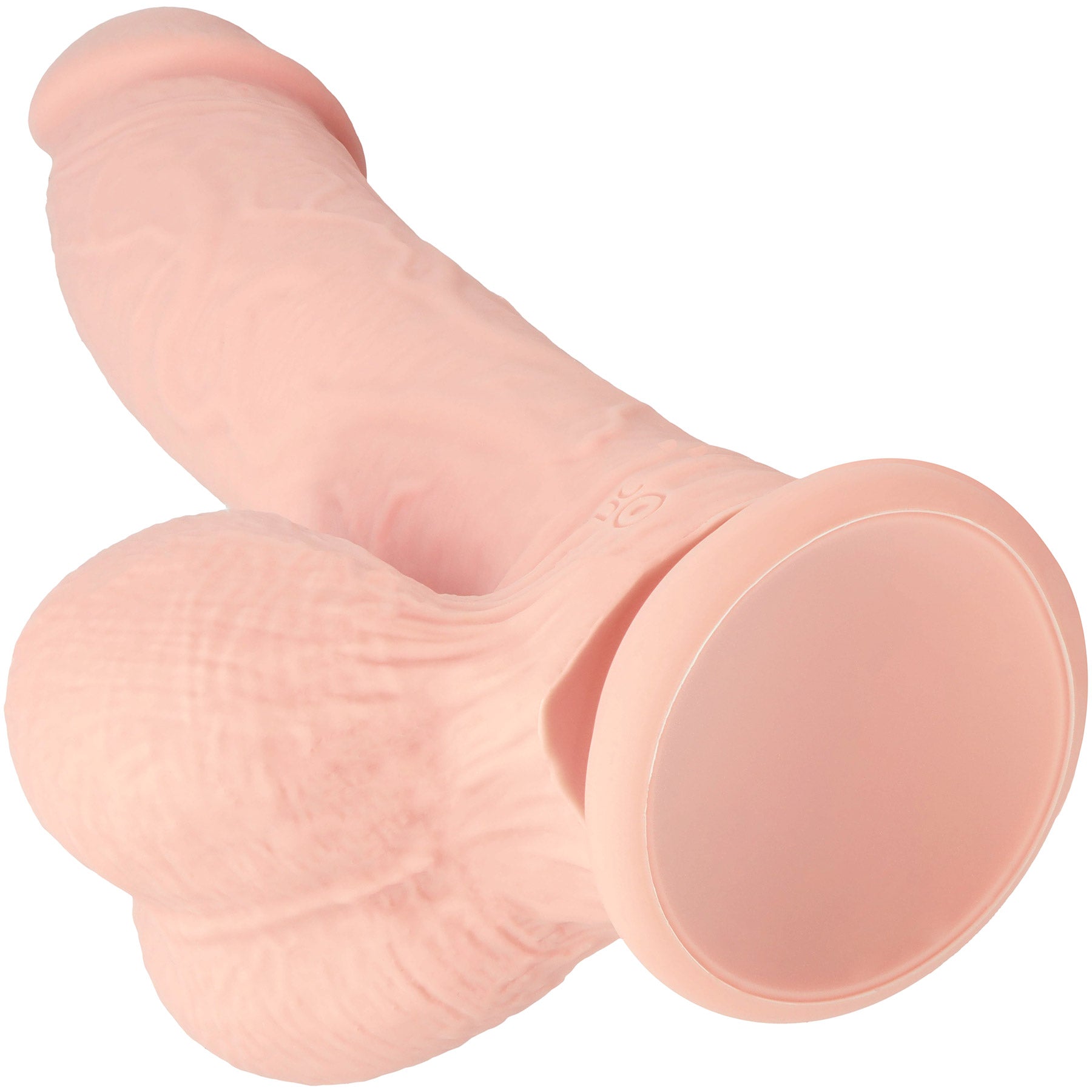 RealRock® 6" Realistic Vibrating Curved Dildo With Weighted Balls - Vanilla