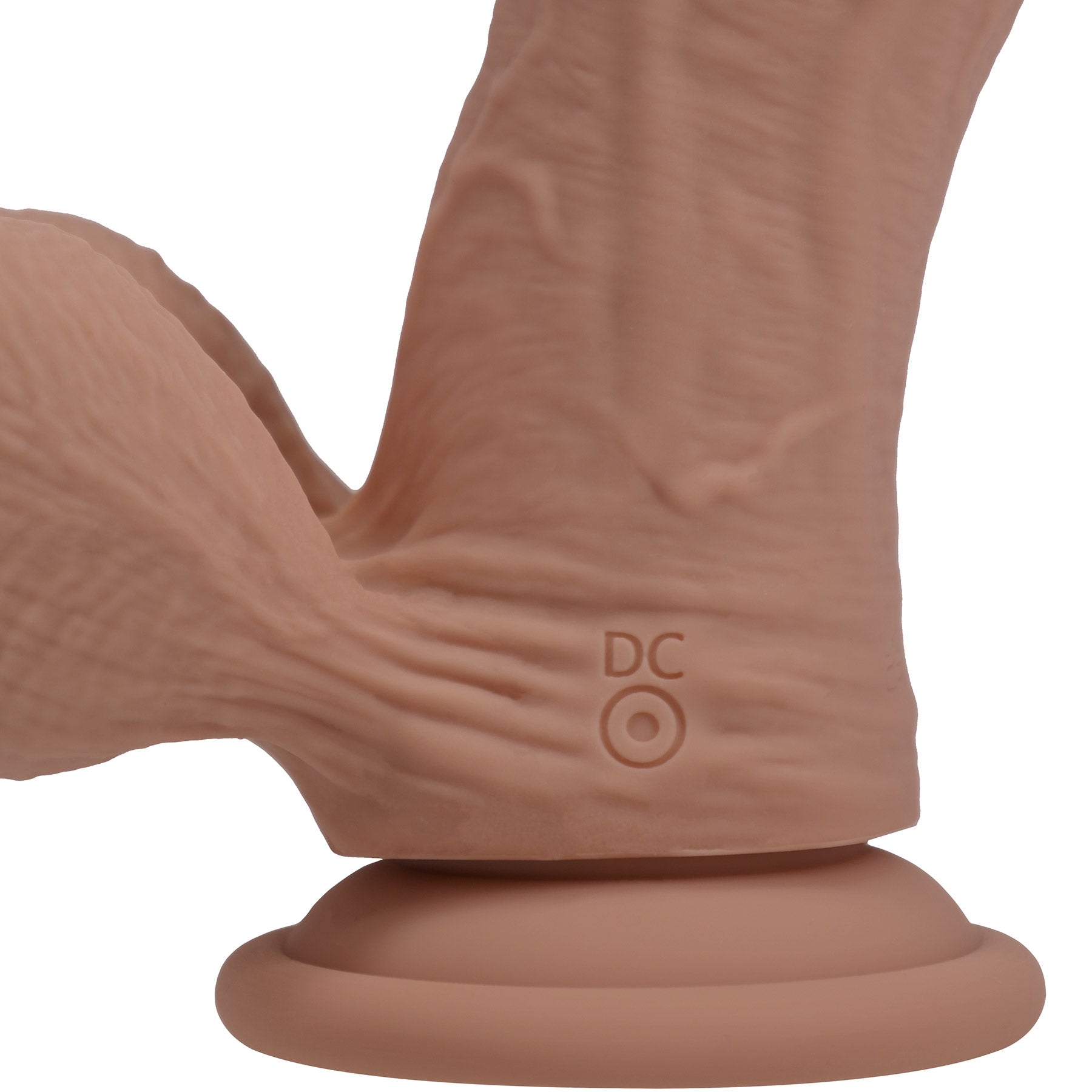 RealRock® 6" Realistic Vibrating Curved Dildo With Weighted Balls - Caramel
