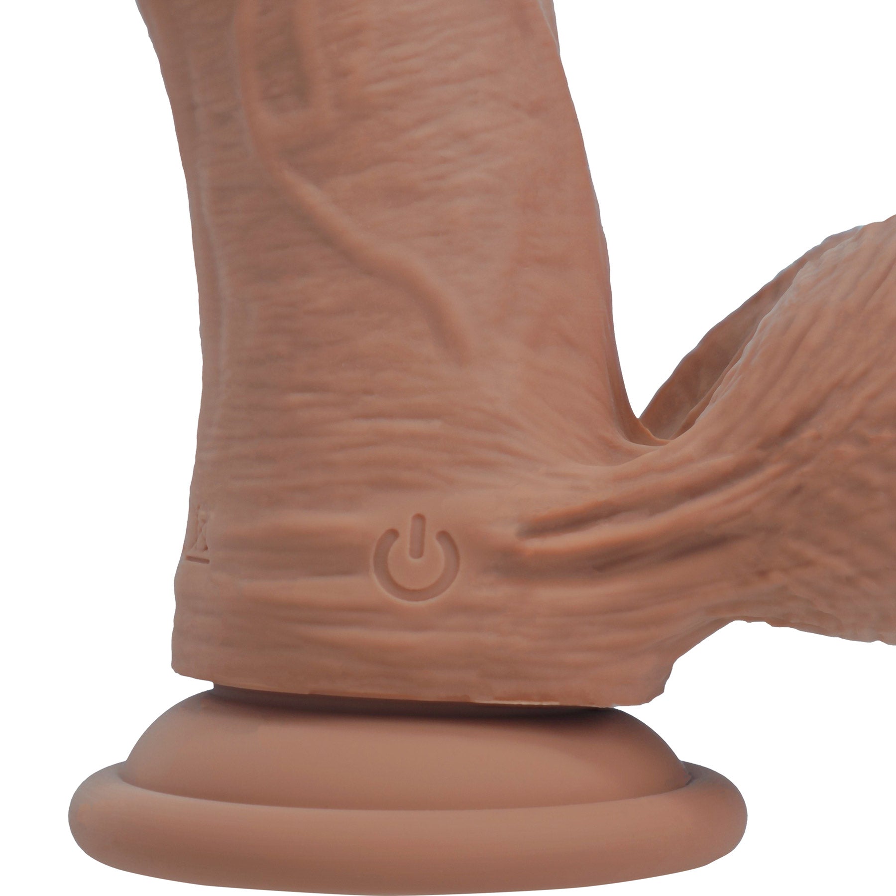 RealRock® 6" Realistic Vibrating Curved Dildo With Weighted Balls - Caramel