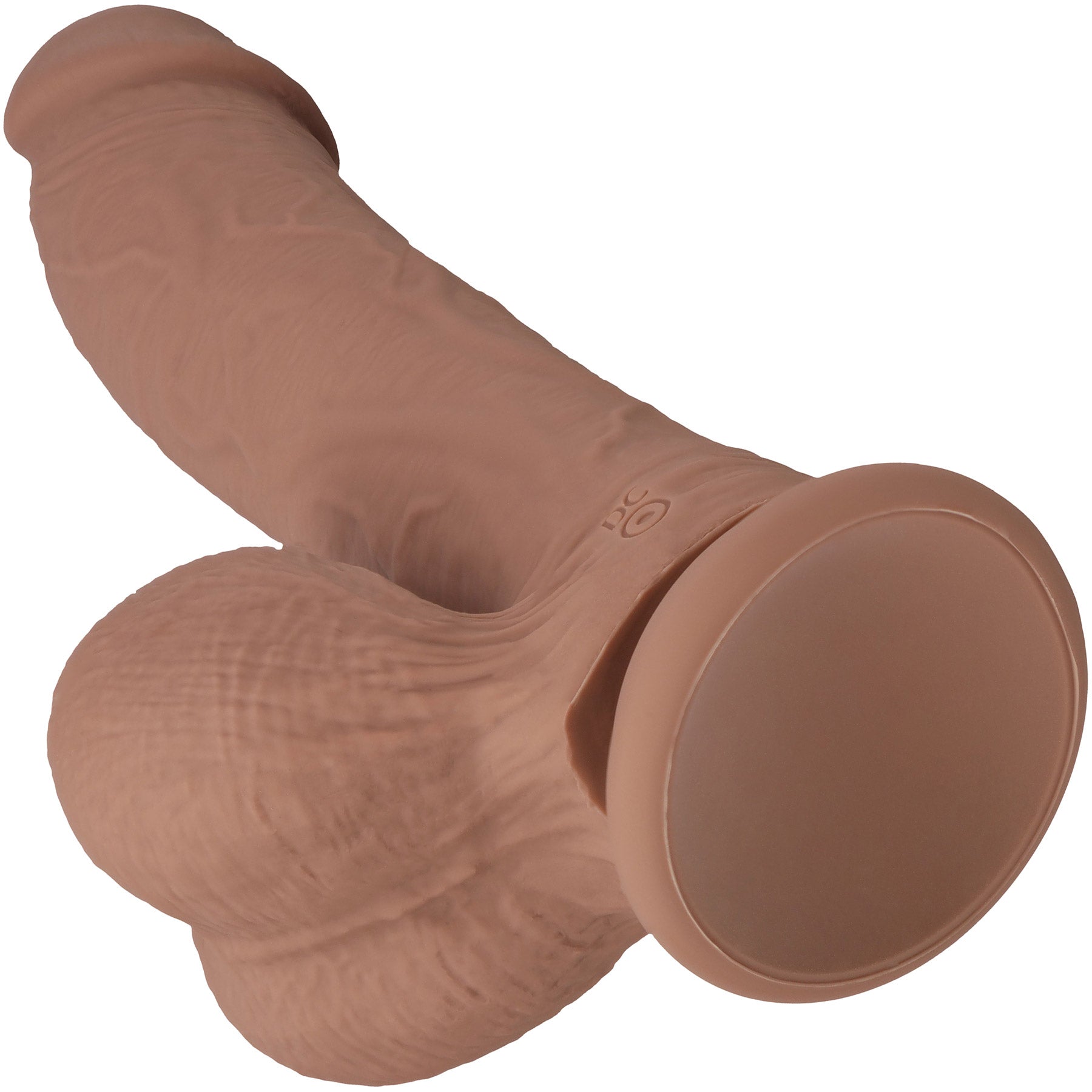 RealRock® 6" Realistic Vibrating Curved Dildo With Weighted Balls - Caramel