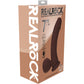 RealRock® 7" Realistic Vibrating Curved Dildo With Weighted Balls - Chocolate