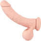 RealRock® Realistic Dual Density Vibrating Silicone Dildo With Weighted Balls - Vanilla