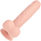 RealRock® Realistic Dual Density Vibrating Silicone Dildo With Weighted Balls - Vanilla
