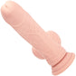 RealRock® Realistic Dual Density Vibrating Silicone Dildo With Weighted Balls - Vanilla