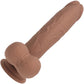 RealRock® Realistic Dual Density Vibrating Silicone Dildo With Weighted Balls - Caramel