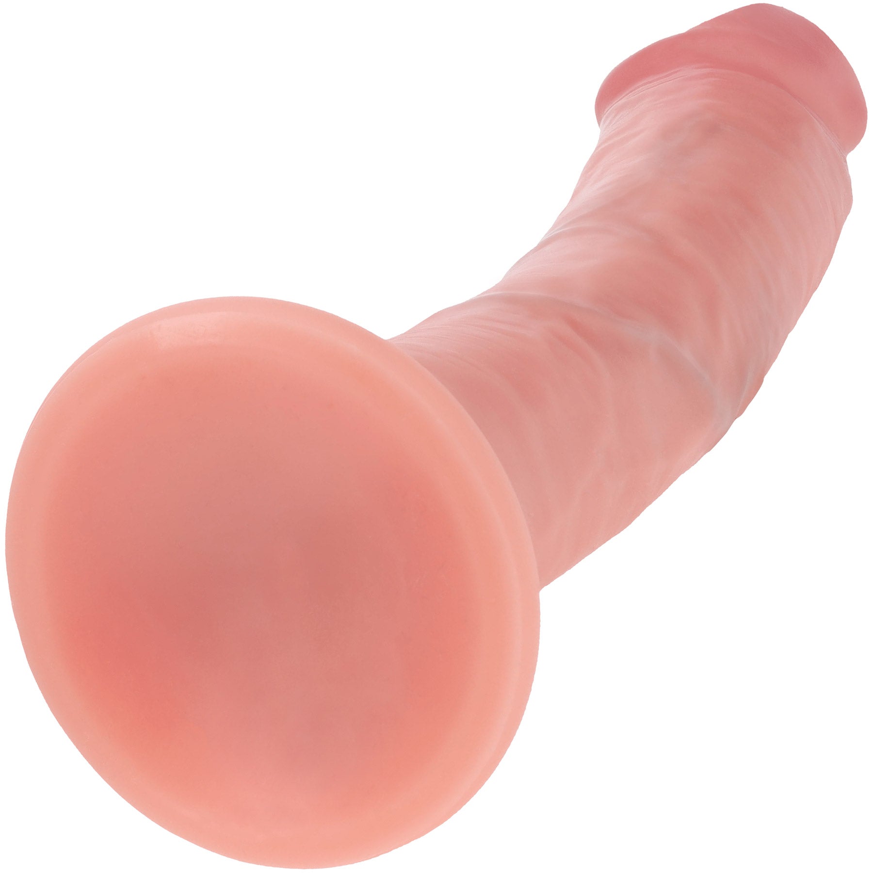 RealRock® 6" Realistic Dual Layered Curved Silicone Suction Cup Dildo - Vanilla