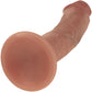 RealRock® 6" Realistic Dual Layered Curved Silicone Suction Cup Dildo - Caramel