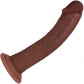 RealRock® 8" Realistic Dual Layered Curved Silicone Suction Cup Dildo - Chocolate