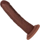 RealRock® 6" Dual Layered Rechargeable Curved Vibrating Dildo - Caramel